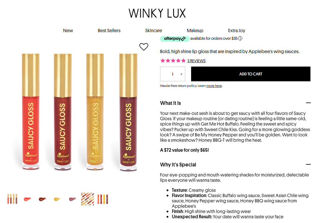SAUCY GLOSS™ 4-PIECE COMBO – Winky Lux and 3 more pages - Profile 1 - Microsoft​ Edge 8_10_2022 11_00_26 PM (2)